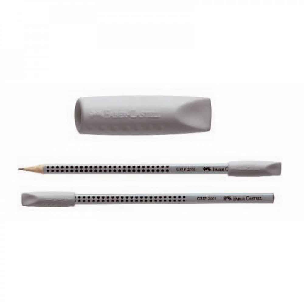 Faber Castell Γομολαστιχες Grip 2001 Cap Grey 2Pcs