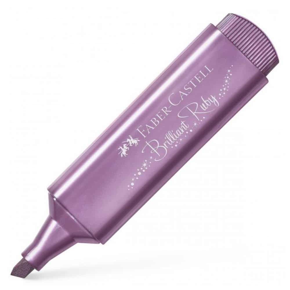Faber Castell Μαρκαδορος Υπογραμμισης Metallic Brilliant Ruby