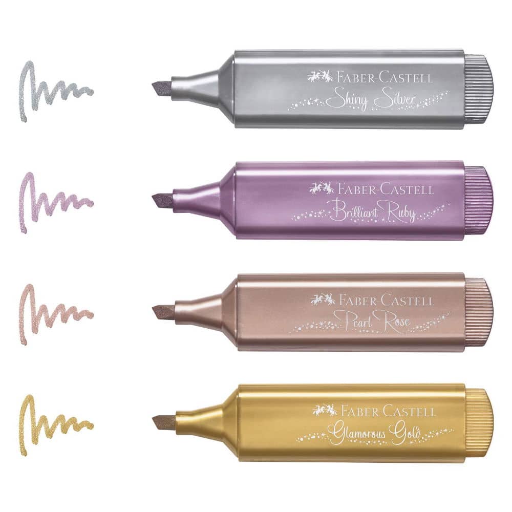 Faber Castell Μαρκαδορος Υπογραμμισης Metallic Brilliant Ruby