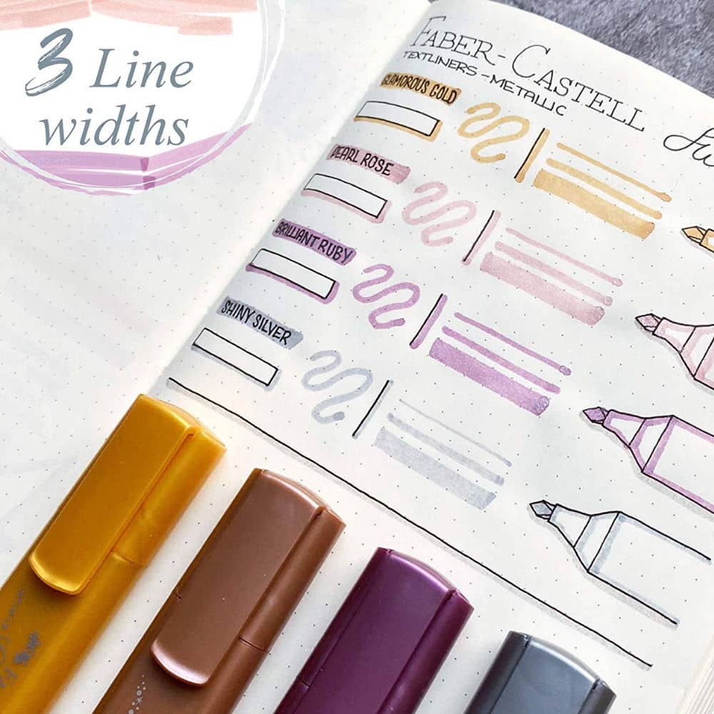 Faber Castell Μαρκαδορος Υπογραμμισης Metallic Glamorous Gold