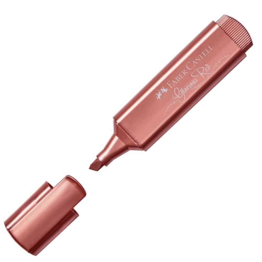 Faber Castell Μαρκαδορος Υπογραμμισης Metallic Glorius Red