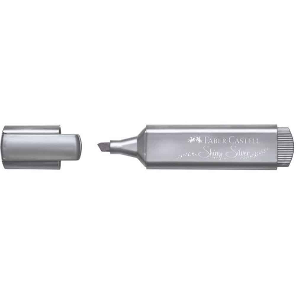 Faber Castell Μαρκαδορος Υπογραμμισης Metallic Shiny Silver