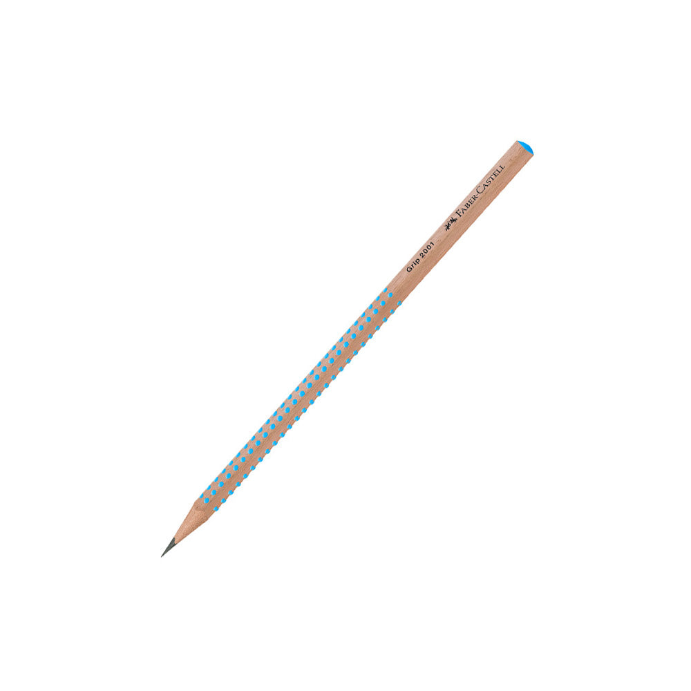Faber Castell Μολύβι AWF Grip 2001 Natural HB Φυσικό Ξύλο Μπλε