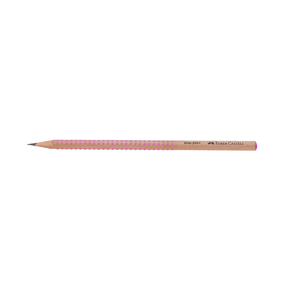 Faber Castell Μολύβι AWF Grip 2001 Natural HB Φυσικό Ξύλο Ροζ