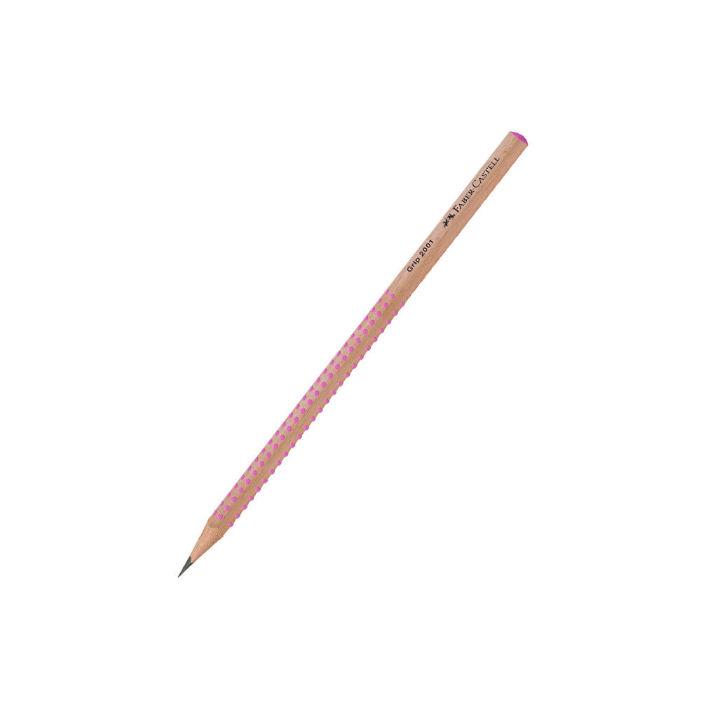 Faber Castell Μολύβι AWF Grip 2001 Natural HB Φυσικό Ξύλο Ροζ