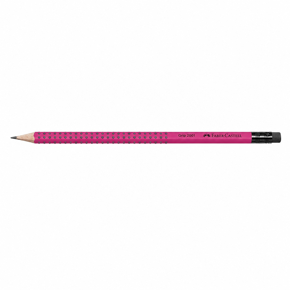 Faber-Castell Μολύβι Grip Με Γόμα Magenta HB - 1 Τεμάχιο
