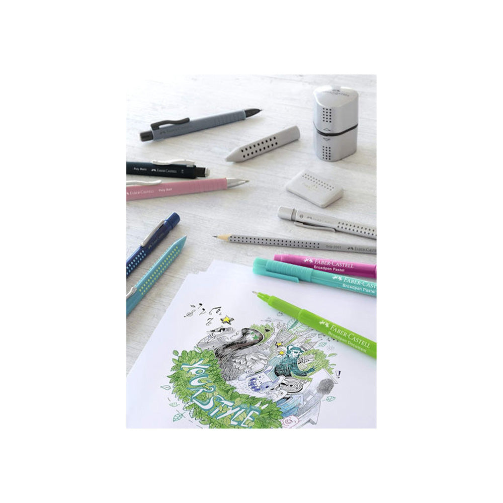 Faber-Castell Polymatic Μηχανικό Μολύβι Με Γόμα Γκρί 0.7mm