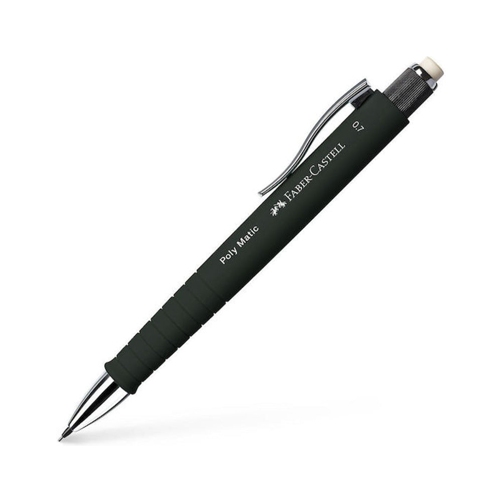Faber-Castell Polymatic Μηχανικό Μολύβι Με Γόμα Μαύρο 0.7mm 