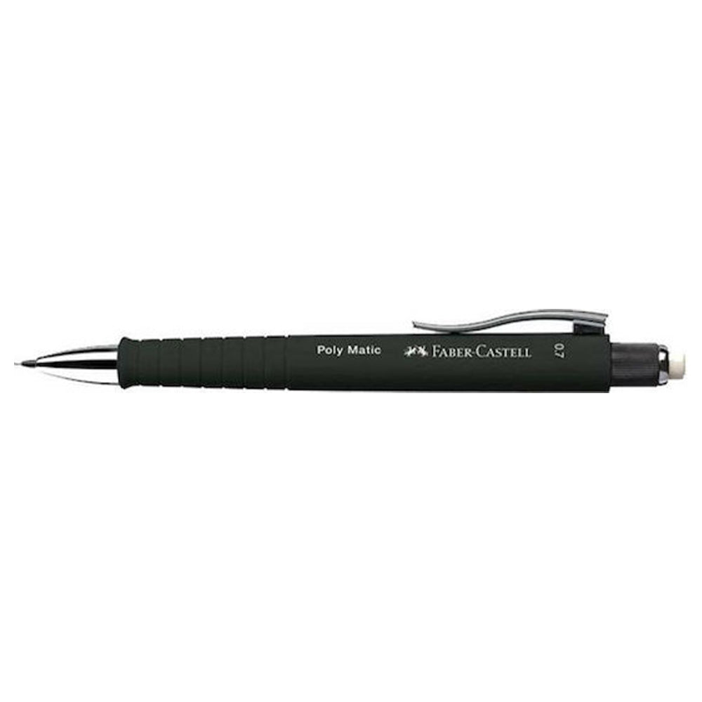 Faber-Castell Polymatic Μηχανικό Μολύβι Με Γόμα Μαύρο 0.7mm 