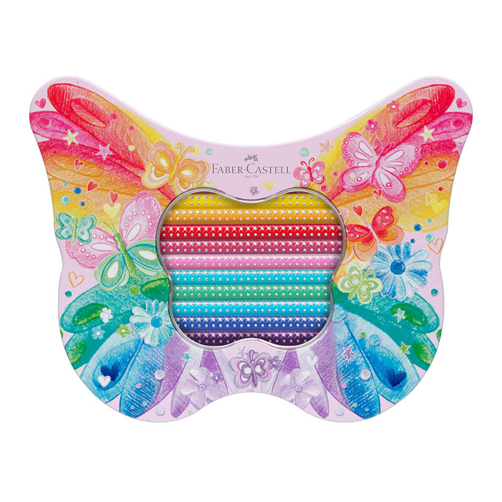 Faber-Castell Ξυλομπογιές Awf Sparkle Metal Butterfly 20 Χρωμάτων