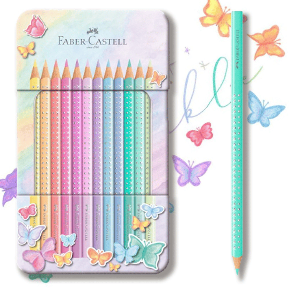 Faber Castell Ξυλομπογιες Sparkle Metal Pastel 12Τμχ