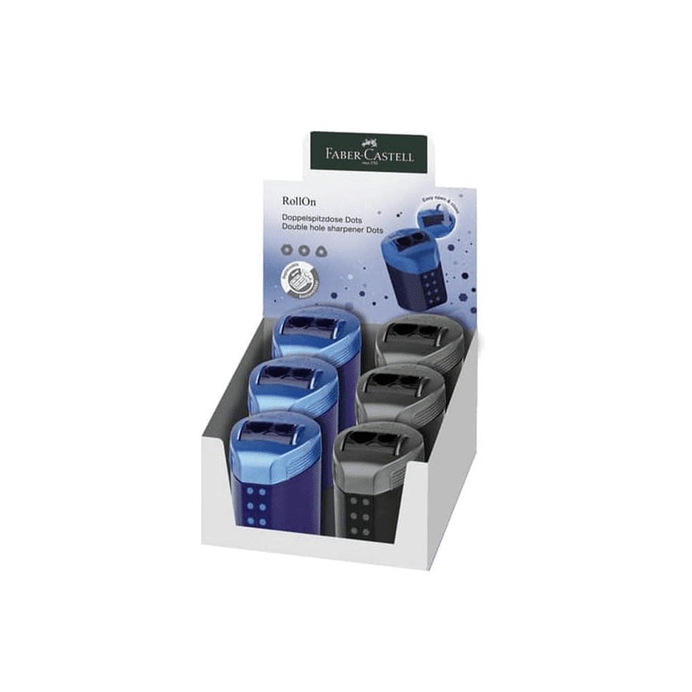 Faber-Castel Ξύστρα Διπλή Roll 2 Χρώματα - 1 Τεμάχιο
