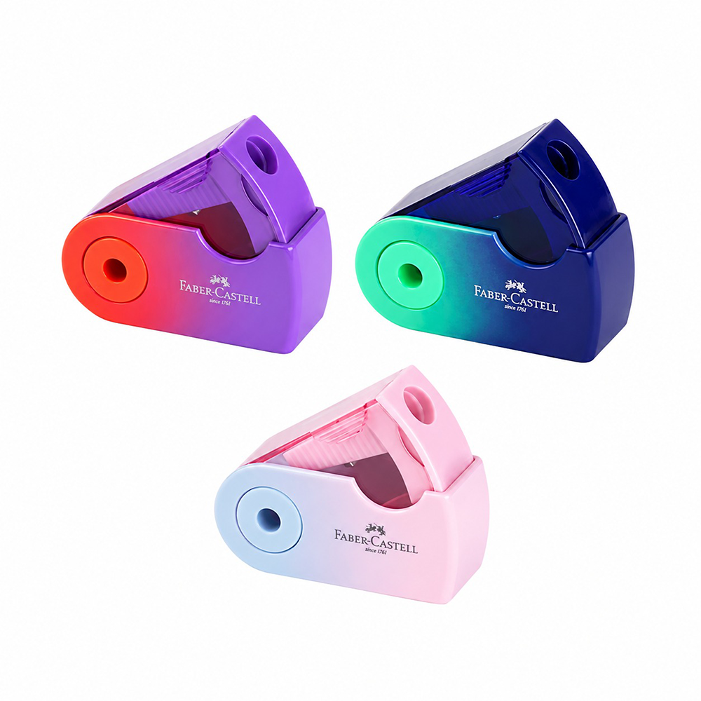 Faber-Castell Ξύστρα Μονή Sleeve Mini Flow Edition σε 3 Χρώματα - 1 Τεμάχιο