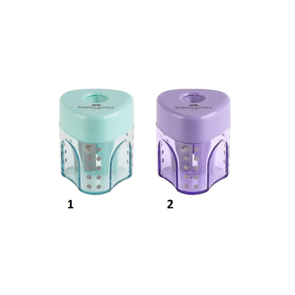 Faber-Castell Ξύστρα Βαρελάκι Grip Mini 2 Χρώματα- 1 Τμχ