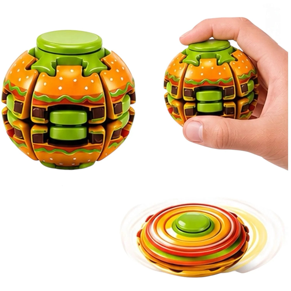 Fidget Spinner Ball Burger Παιχνίδι Αντιστρές - 1 Τεμάχιο