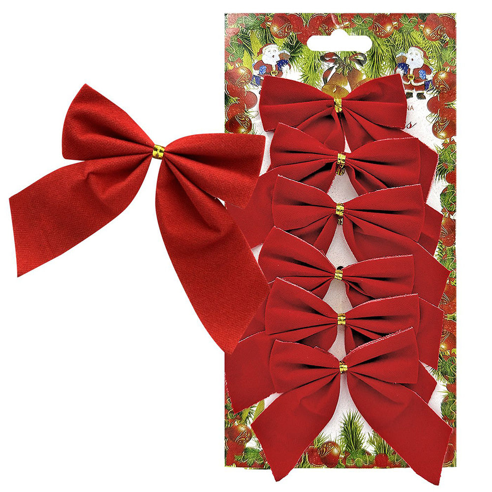 Φιόγκοι Χριστουγέννων – Σετ 6 τεμαχίων 8εκ, Χρυσό ή Ασημί (1τμχ)