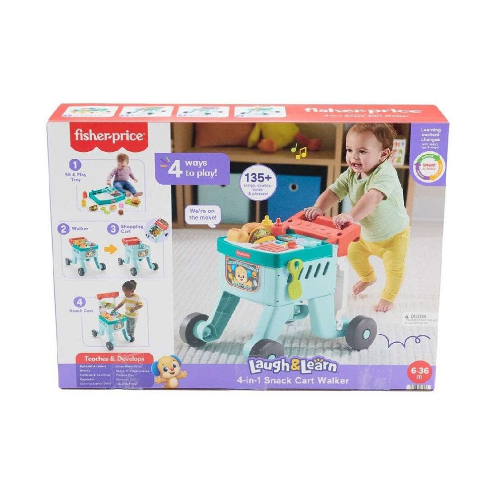 Fisher-Price Laugh & Learn Εκπαιδευτικό Καροτσάκι Περπατούρα 4 σε 1 με Ήχους & Φώτα