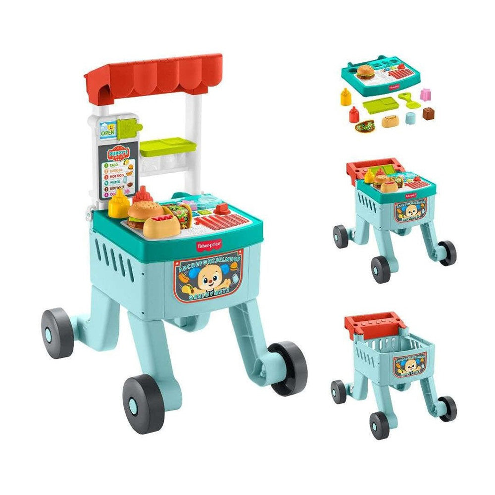 Fisher-Price Laugh & Learn Εκπαιδευτικό Καροτσάκι Περπατούρα 4 σε 1 με Ήχους & Φώτα