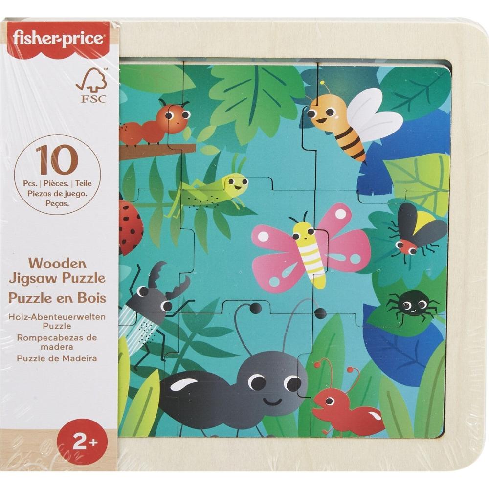 MattelFisher-Price Ξύλινο Puzzle 9 Τεμάχια Έντομαpapell.gr