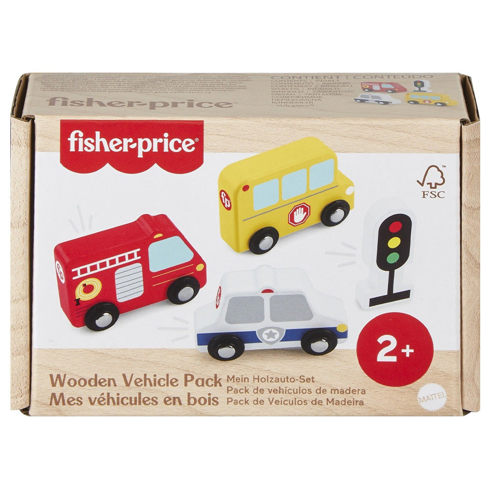 FISHER PRICEMattel Fisher-Price Ξύλινο Πακέτο Μικρών Οχημάτων Παιχνίδιpapell.gr