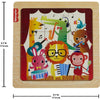 Fisher-Price Ξύλινο Puzzle 9 Τεμάχια Ζώα