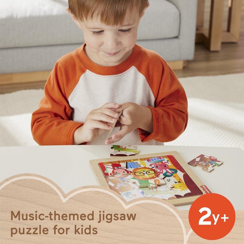 Fisher-Price Ξύλινο Puzzle 9 Τεμάχια Ζώα