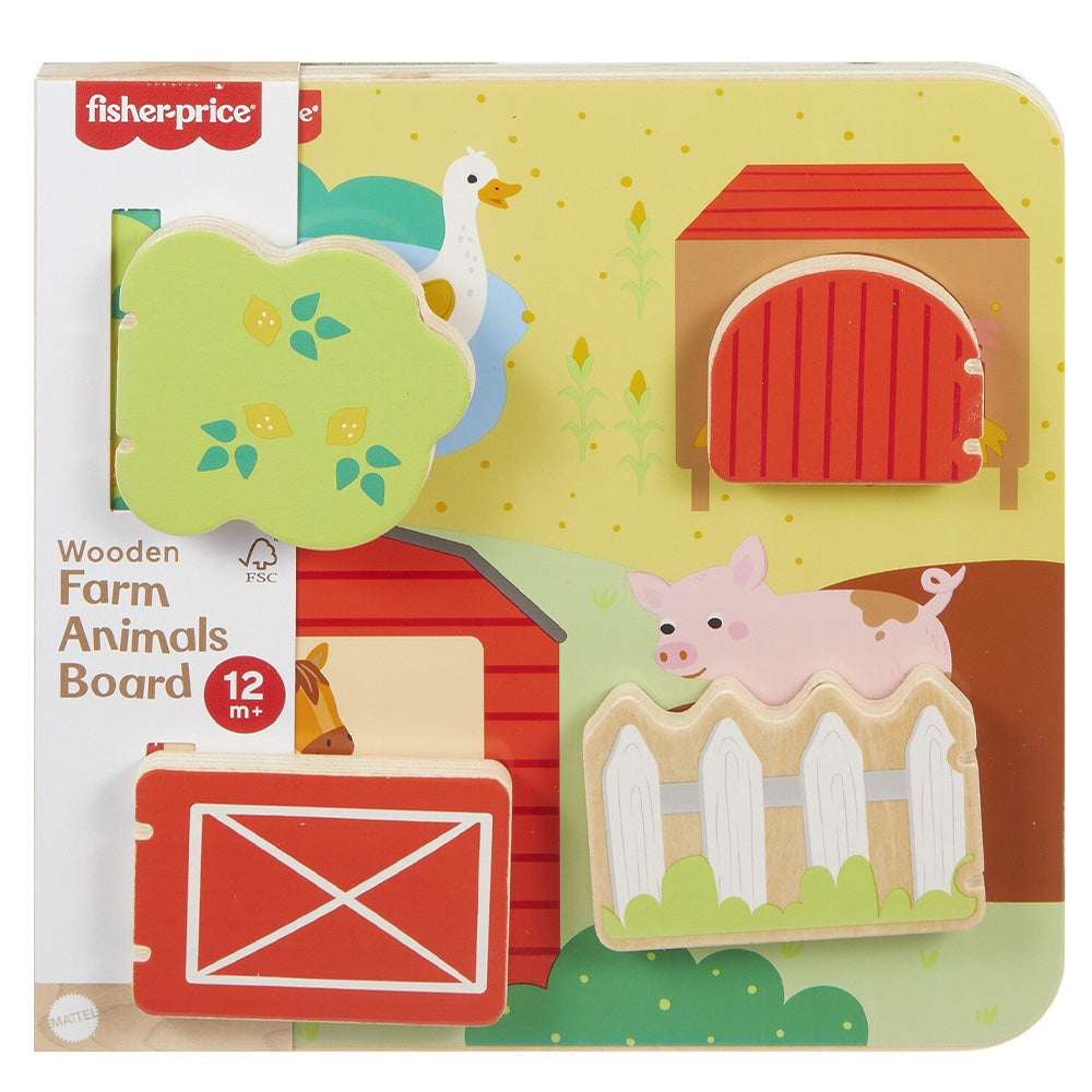 MATTELMattel Fisher-Price Peekaboo Ξύλινος Πίνακας Ζωάκια Φάρμας Εκπαιδευτικό Παιχνίδιpapell.gr