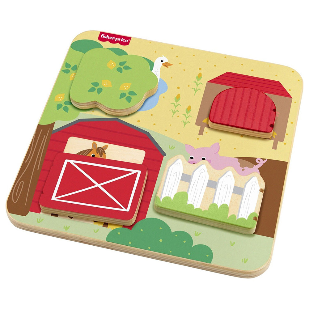 MATTELMattel Fisher-Price Peekaboo Ξύλινος Πίνακας Ζωάκια Φάρμας Εκπαιδευτικό Παιχνίδιpapell.gr