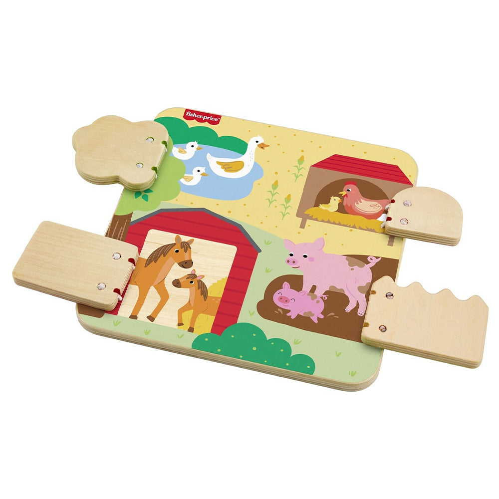 MATTELMattel Fisher-Price Peekaboo Ξύλινος Πίνακας Ζωάκια Φάρμας Εκπαιδευτικό Παιχνίδιpapell.gr