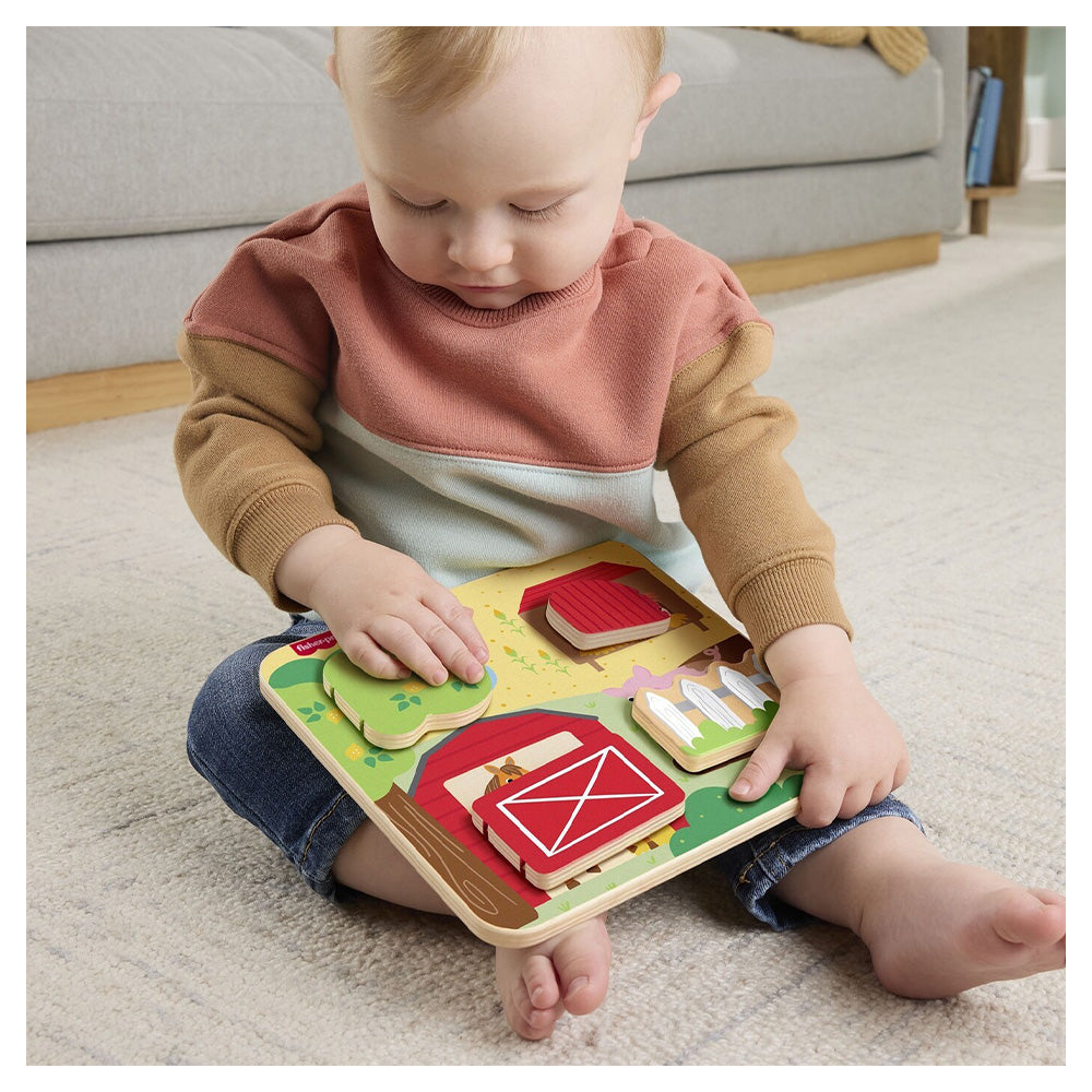 MATTELMattel Fisher-Price Peekaboo Ξύλινος Πίνακας Ζωάκια Φάρμας Εκπαιδευτικό Παιχνίδιpapell.gr