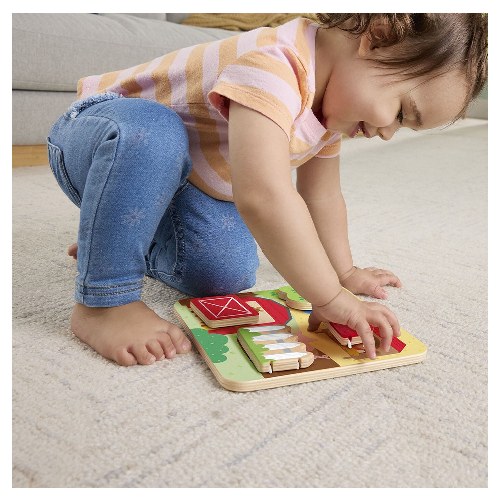 MATTELMattel Fisher-Price Peekaboo Ξύλινος Πίνακας Ζωάκια Φάρμας Εκπαιδευτικό Παιχνίδιpapell.gr