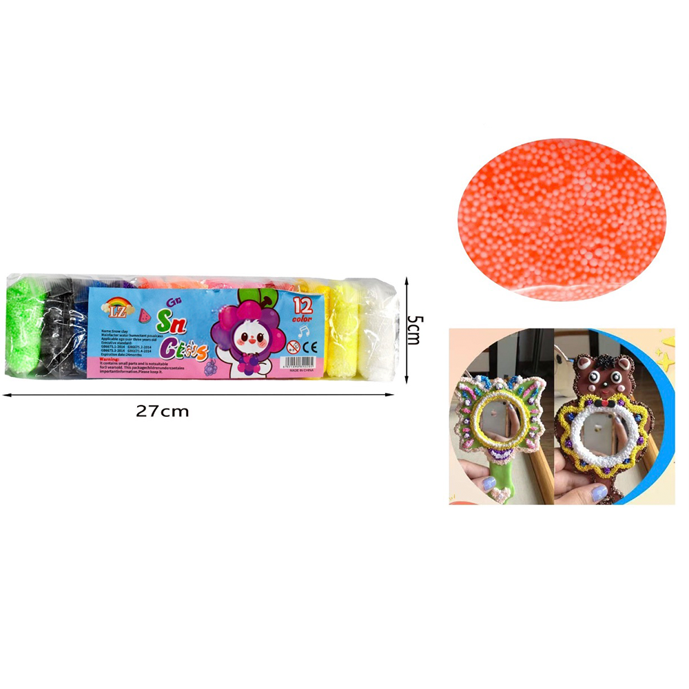 Σετ Foam Beads Χειροτεχνίας 12 Χρώματα 27 x 5 εκ – 1 Σετ