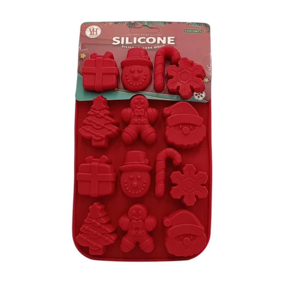 Χριστουγεννιάτικη Φόρμα Σιλικόνης Κόκκινο 20,5X13,1Χ1,7εκ