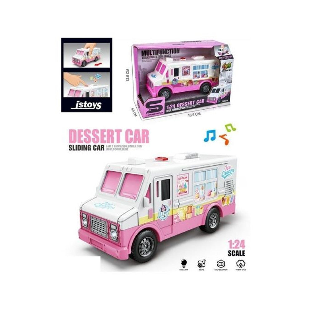 Παγωτατζίδικο Free Wheels Dessert Car με Ήχο & Φως 1:24 Ροζ