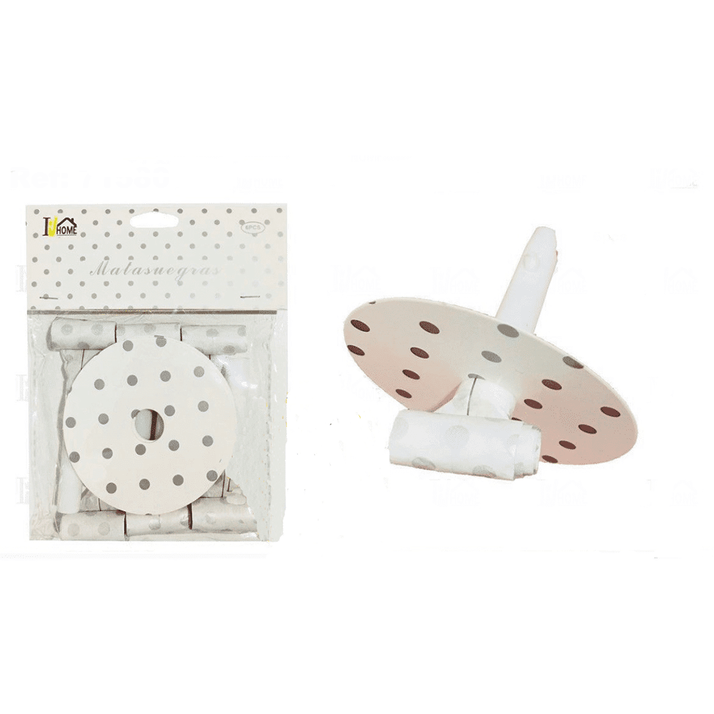 Φρου Φρου Για Party Λευκα Με Ασημι Βουλες 9Cm 6Pcs