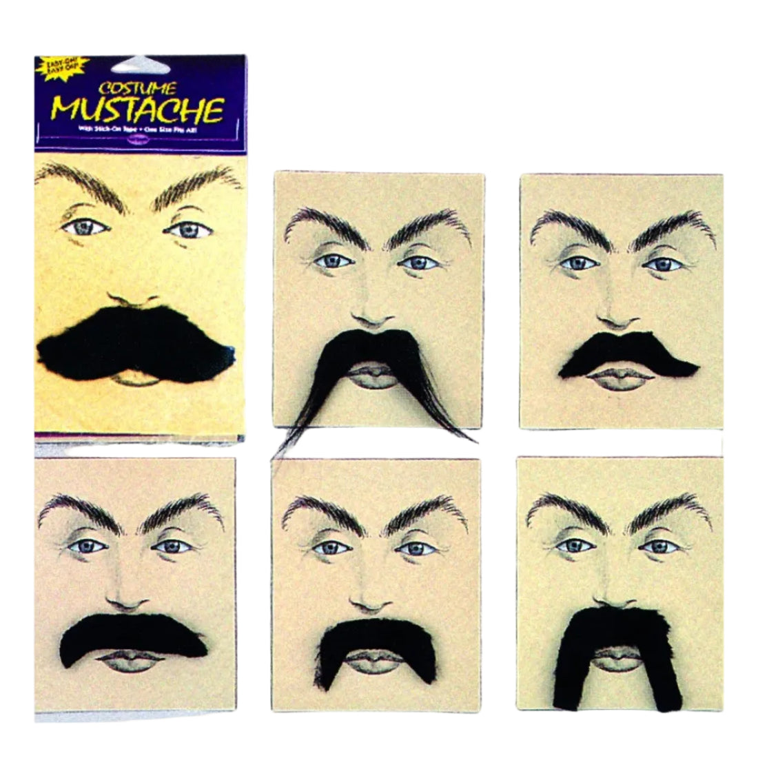 Fun World Αποκριάτικα Μουστάκια σε 6 Σχέδια – 1 Τμχ