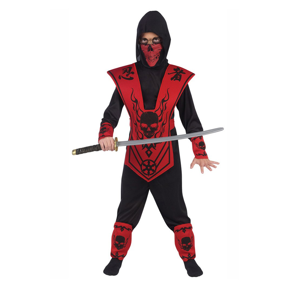 Fun WorldFun World Αποκριάτικη Παιδική Στολή Ninja Κόκκινο - Μαύροpapell.gr
