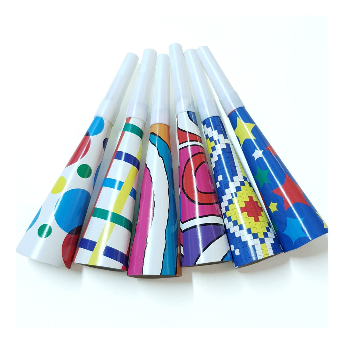 Fun World Αποκριάτικη Πολύχρωμη Κόρνα 18εκ – 6 Τμχ