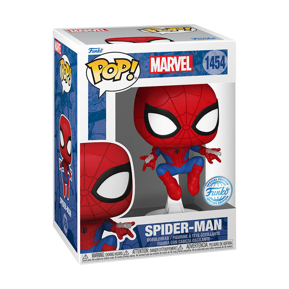 Funko Pop! Marvel: Spider-Man – Spider-Man (with Webshooters) (Special Edition) Bobble-Head Vinyl Figure #1454
