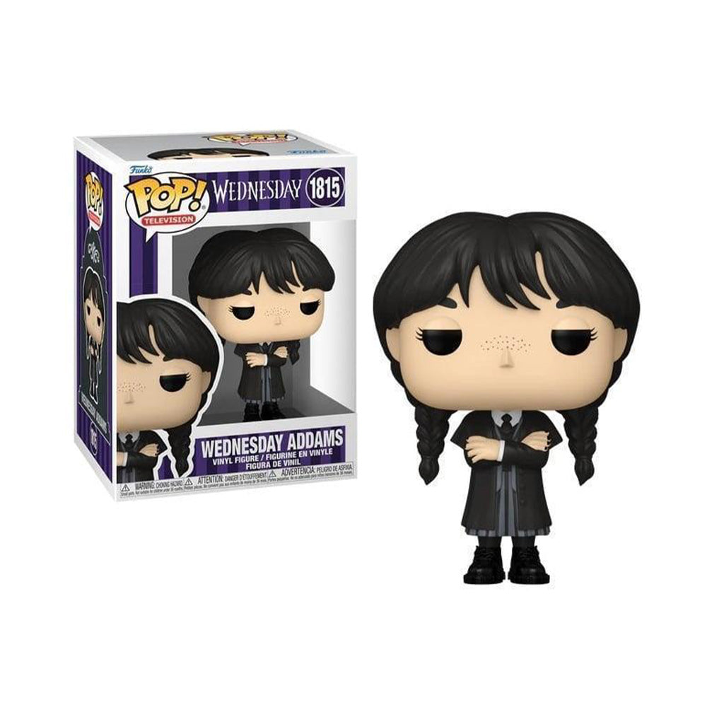 Funko Pop! Television: Wednesday - Wednesday Addams (Black Coat) #1815 Vinyl Figure