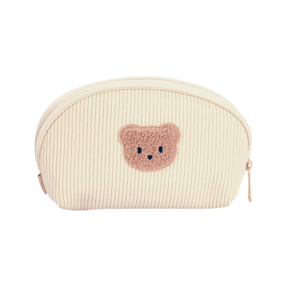 FunkyFish Νεσεσέρ Pouch Bag Bear Κοτλέ με Φερμουάρ 19x7x12 εκ