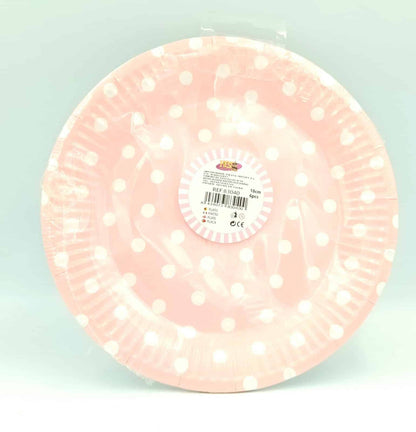Πιατακια Για Party Πουα Ροζ 18Cm 6Pcs