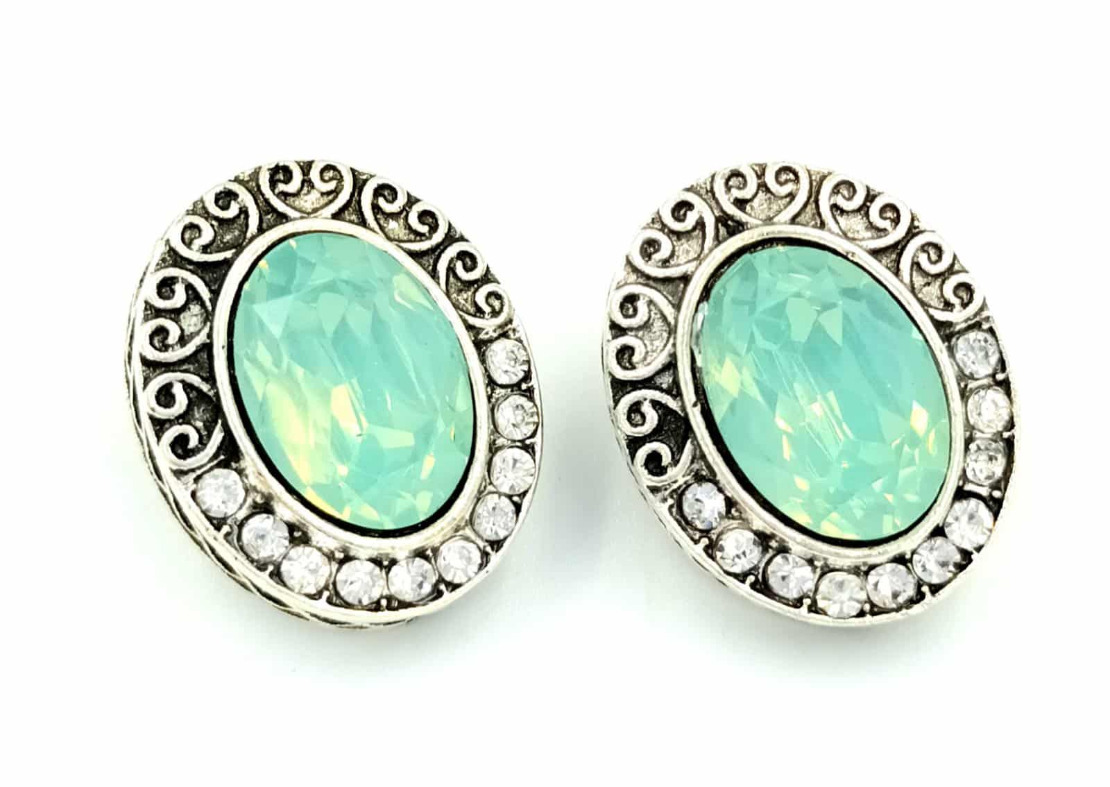 papell.grΣκουλαρικια Οβαλ Με Μεγαλο Πετραδιpapell.gr