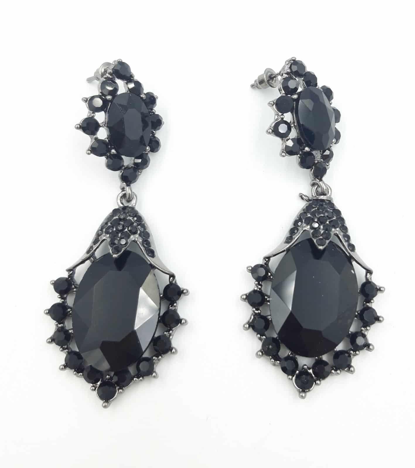 Σκουλαρικια Κρεμαστα Με Διπλο Πετραδι 7Cm