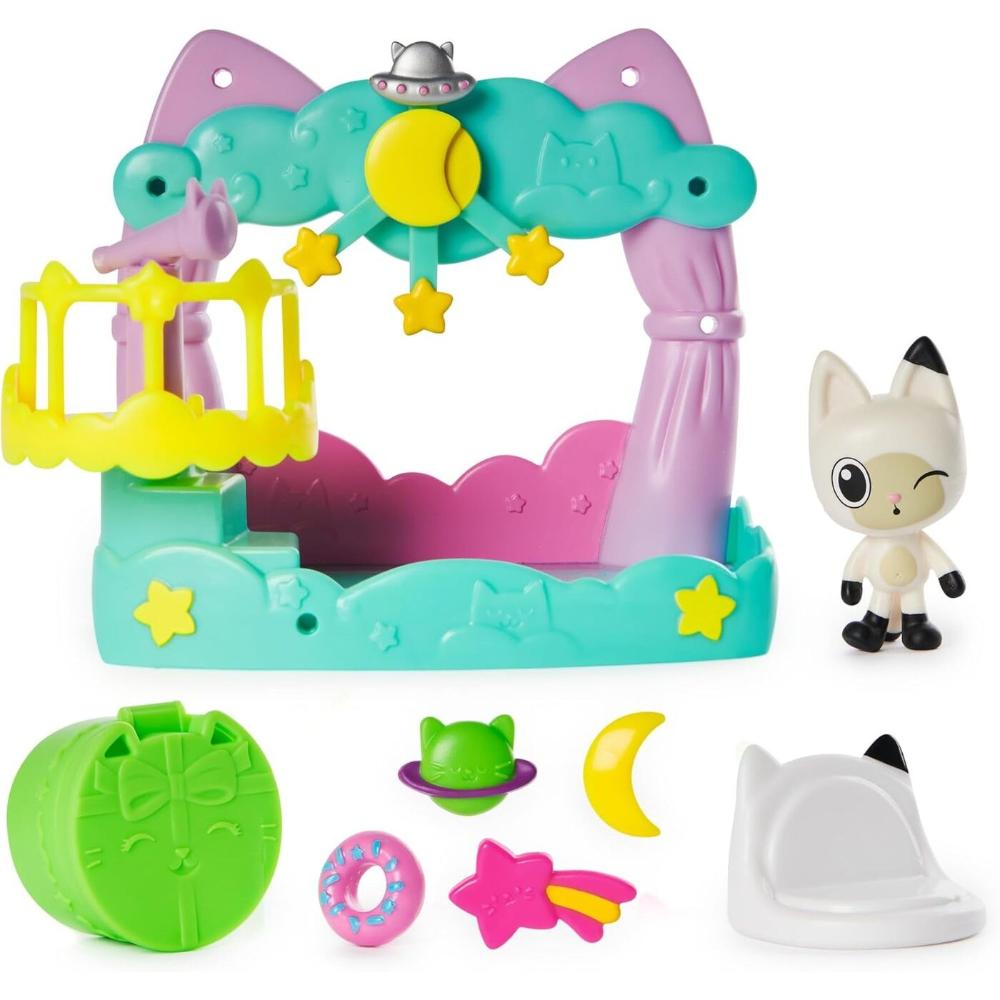 Spin Master Gabbys Dollhouse Gabby's Dollhouse: Cat-Errific Celebration - Pandy Paws Dreamy Lookout Balcony Set