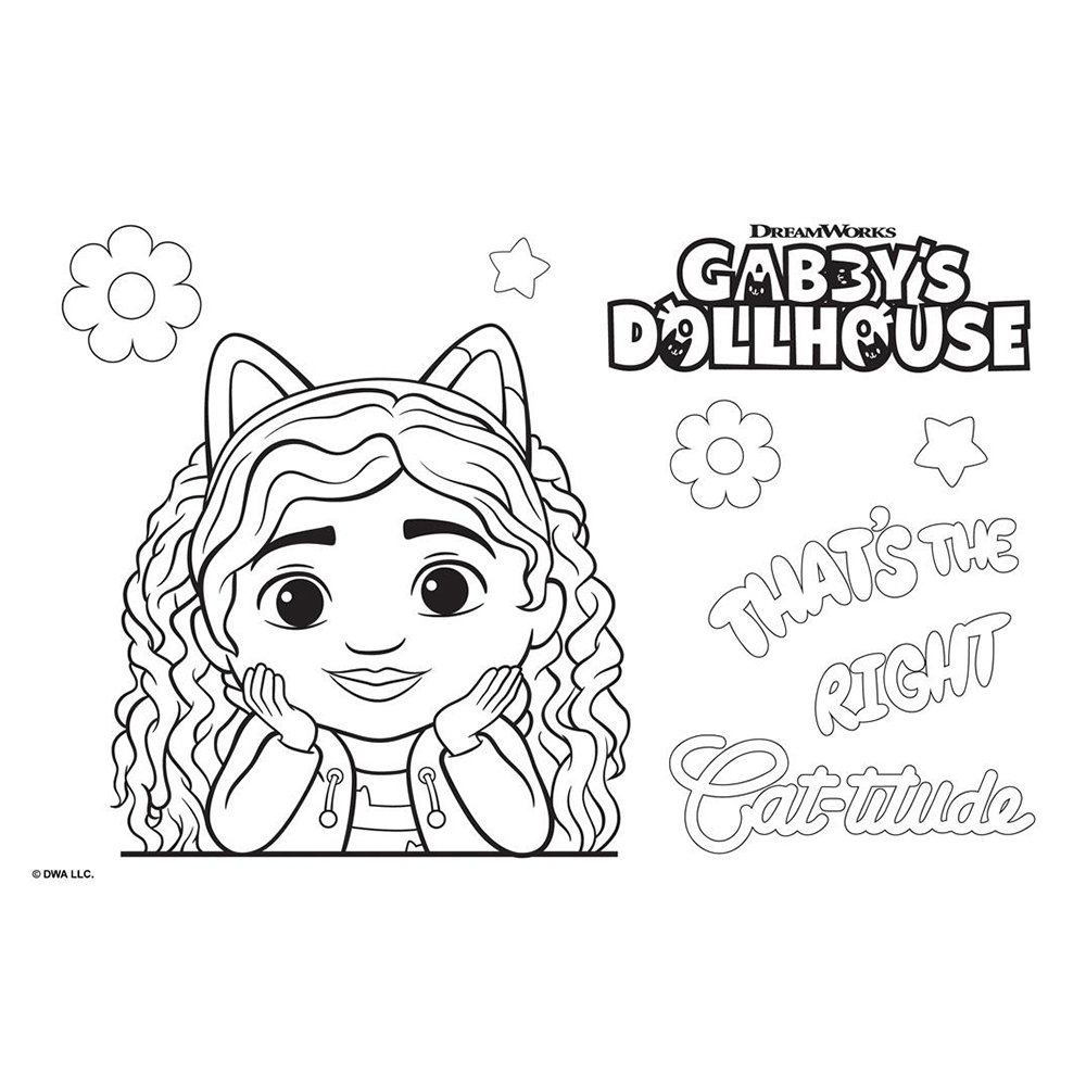 Μπλοκ Ζωγραφικής Gabby's Dollhouse 23x33 εκ 40 Φύλλα με Αυτοκόλλητα & Στένσιλ - 1 Τμχ