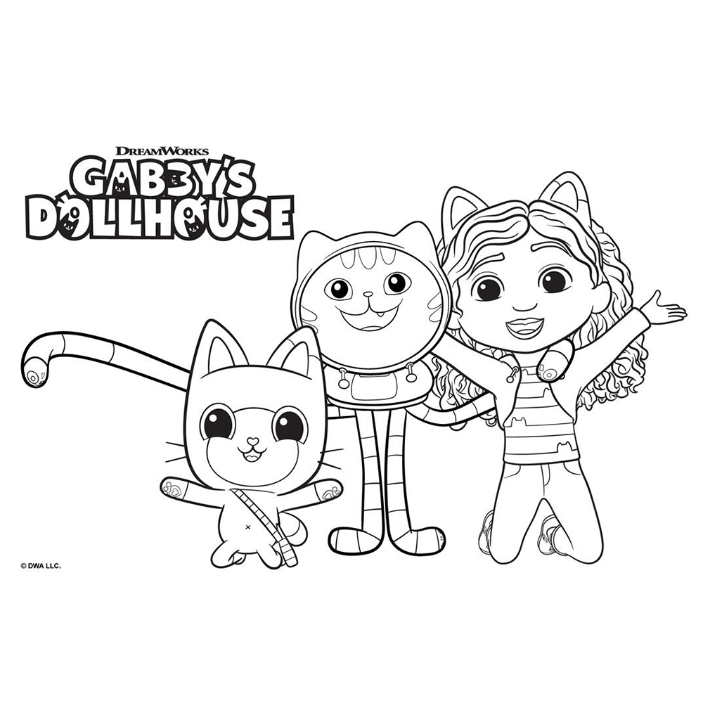 Μπλοκ Ζωγραφικής Gabby's Dollhouse 23x33 εκ 40 Φύλλα με Αυτοκόλλητα & Στένσιλ - 1 Τμχ