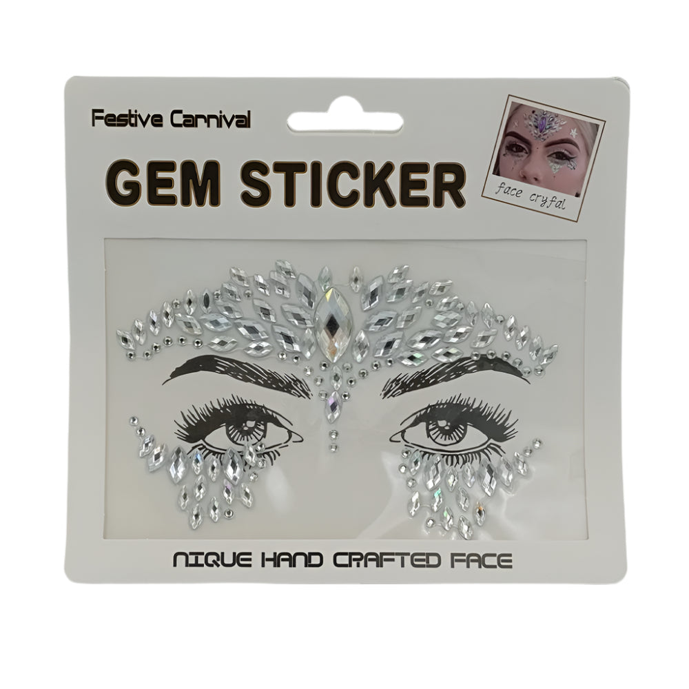 OEMΑυτοκόλλητα Προσώπου Gem Stickers 6 Σχέδια- 1Τμχpapell.gr