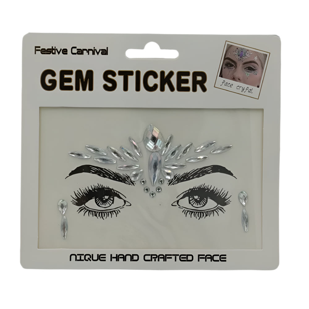 OEMΑυτοκόλλητα Προσώπου Gem Stickers 6 Σχέδια- 1Τμχpapell.gr
