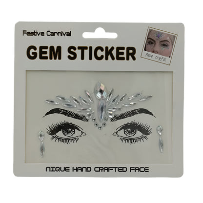 OEMΑυτοκόλλητα Προσώπου Gem Stickers 6 Σχέδια- 1Τμχpapell.gr